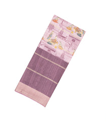 Chestnut Pink Woven Synthetic Manipuri Silk Saree With Printed Motifs-BL3669