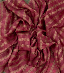 Dusty Pink Handloom Banarasi Organza Silk Saree With Floral Motifs-BE1489