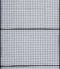 Grey Handloom Bengal Cotton Saree With Checks-BG1910