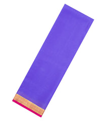 Purple Woven Mysore Silk Saree With Contrast Border-MS3857