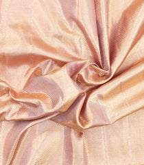 Dusty Pink Handloom Kanchipuram Tissue Silk Saree With Diagonal Stripes-KA16285