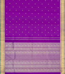Purple Handloom Kanchipuram Silk Saree With Buttas & Zari Border-KA15697