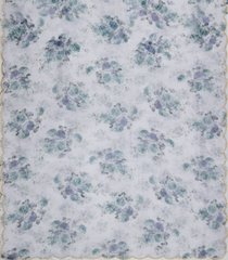 Off White Woven Blended Organza Saree With Printed Floral Motifs & Embroidered Selvage-EN1918