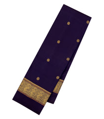 Violet Handloom Kanchipuram Silk Saree With Chakaram Buttas-KA14886