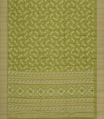 Green Printed Art Dola Silk Saree With Zari Border-BL5770