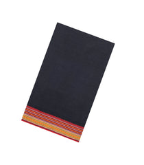 Black Handloom Bengal Cotton Saree With Contrast Border-BG2004