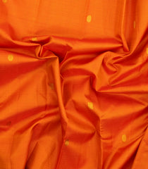 Orange Handloom Kanchipuram Silk Saree With Zari Stripes & Buttas-KA15360
