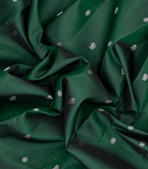 Dark Green Handloom Kanchipuram Silk Saree With Silk Thread Butta & Border-KA16265