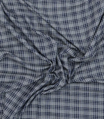 Dark Grey Handloom Bengal Cotton Saree With Checks-BG1911