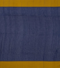 Dark Blue Handloom Bengal Cotton Saree With Floral Buttas-BG1620