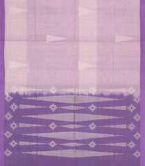 Lavender Handloom Village Cotton Saree With Buttas-VC1616
