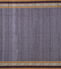 Black Handloom Kanchi Cotton Saree With Annam Chakaram Motifs-KC1655