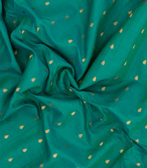 Aquamarine Handloom Gadwal SICO Saree With Cotton Body & Silk Border-GA0321
