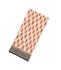Cream Printed Jaipur Cotton Saree With Printed Floral Motifs-JC1767