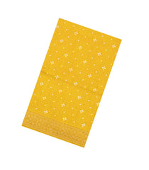 Mustard Printed Synthetic Dola Silk Saree With Zari Stripes & Border-SY0314
