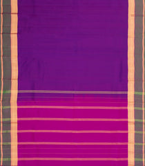 Purple Kanchipuram Silk Saree With Zari Border-KA14938
