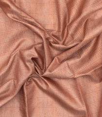 Peach Woven Tussar Tissue Silk Saree With Checks-TU3448