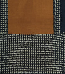 Brown Printed Jaipur Cotton Saree With Printed Floral Motif Border-JC1917