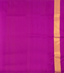 White Handloom Korvai Kanchipuram Silk Saree With Contrast Temple Border-KA16043