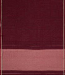 Dark Maroon Woven Chirala Cotton Saree With Printed Blouse-CR1519