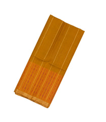 Mustard Handloom Kora Soft Silk Saree With Stripes -SO4228