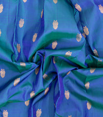 Light Blue Handloom Kanchipuram Silk Saree With Zari Buttas-KA16909