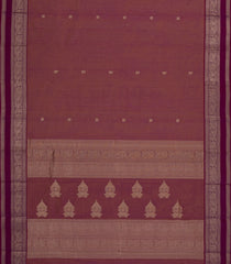 Magenta Handloom Kanchi Cotton Saree With Zari Buttas-KC1689
