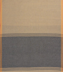 Taupe Woven Bengal Cotton Saree With Stripes-BG1720