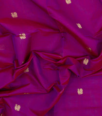 Hot Pink Handloom Silk Cotton Saree With Buttas-SC4329