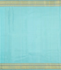 Turquoise Handloom Kanchipuram Silk Saree With Kamalam Motifs-KA16189