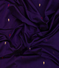 Dark Purple Handloom Maheswari Silk Cotton Saree With Buttas-SC4172
