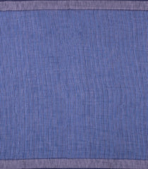 Dark Blue Printed Synthetic Linen Saree With Floral Motifs-SY0209
