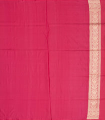 Peach Handloom Banarasi Silk Saree With Floral Vine Motifs-BE1529