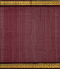 Cream Handloom Silk Cotton Saree With Checks & Contrast Border-SC3938