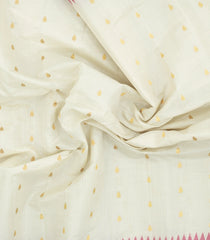 White Handloom Gadwal SICO Saree With Cotton Body & Silk Border-GA0410