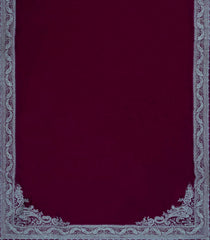 Maroon Woven Synthetic Blended Saree With Embroidered Motifs-EN2020