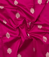 Magenta Woven Banarasi Poona Silk Saree With Zari Buttas & Contrast Border-BP1025
