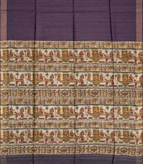 Lilac Handloom Dupion Silk Saree With Printed Pallu-DS0489