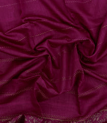 Pink Printed Tussar Silk Saree With Floral Motifs In Border-TU3677