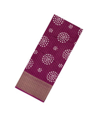 Burgundy Printed Synthetic Dola Silk Saree With Motifs & Zari Stripes-SY0451