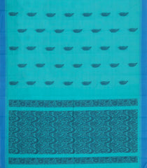 Cyan Woven Rasipuram Cotton Sari With Buttas-RA2611