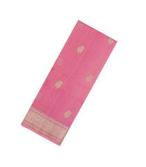 Peach Woven Pure Organza Silk Saree With Buttas-KS1104