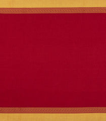 Red Woven Bengal Cotton Saree With Contrast Border-BG1748