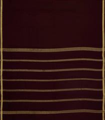 Dark Maroon Woven Mysore Silk Saree With Zari Border-MS3429