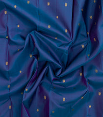 Blue Handloom Kanchipuram Silk Saree With Zari Buttas-KA15252
