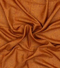 Orange Printed Synthetic Tussar Silk Saree With Contrast Temple Border-SY0118