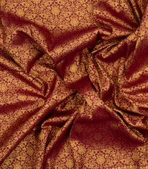 Maroon Woven Art Dupion Saree With Floral Zari Motifs-BL5864
