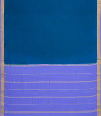Cyan Woven Mysore Silk Saree With Contrast Border-MS3675