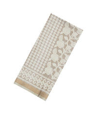 Taupe Printed Synthetic Kotha Silk Saree With Zari Border-SY0001