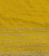 Mustard Woven Synthetic Vichitra Saree With Stone Work -BL5434